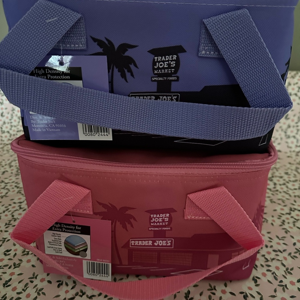 Insulated Lunch Bags - Pink and Purple